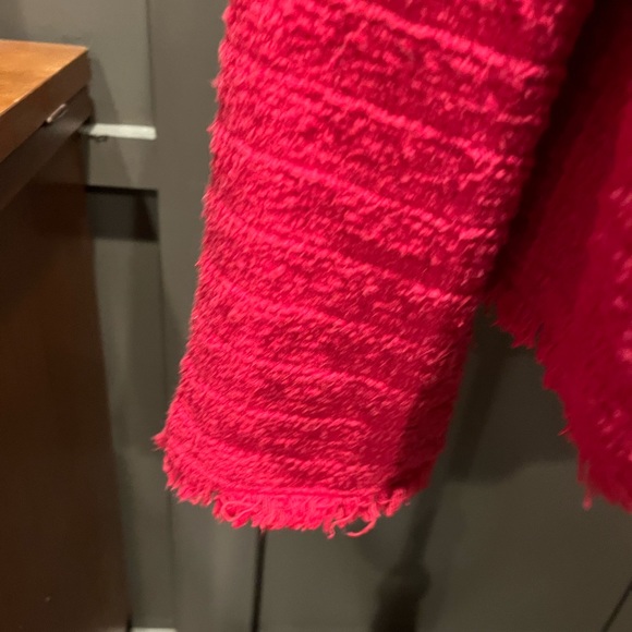 Chico’s Tweed Red Blazer w/Gold Buttons Size 2 (14-16) Excellent Condition $30 - Picture 4 of 7